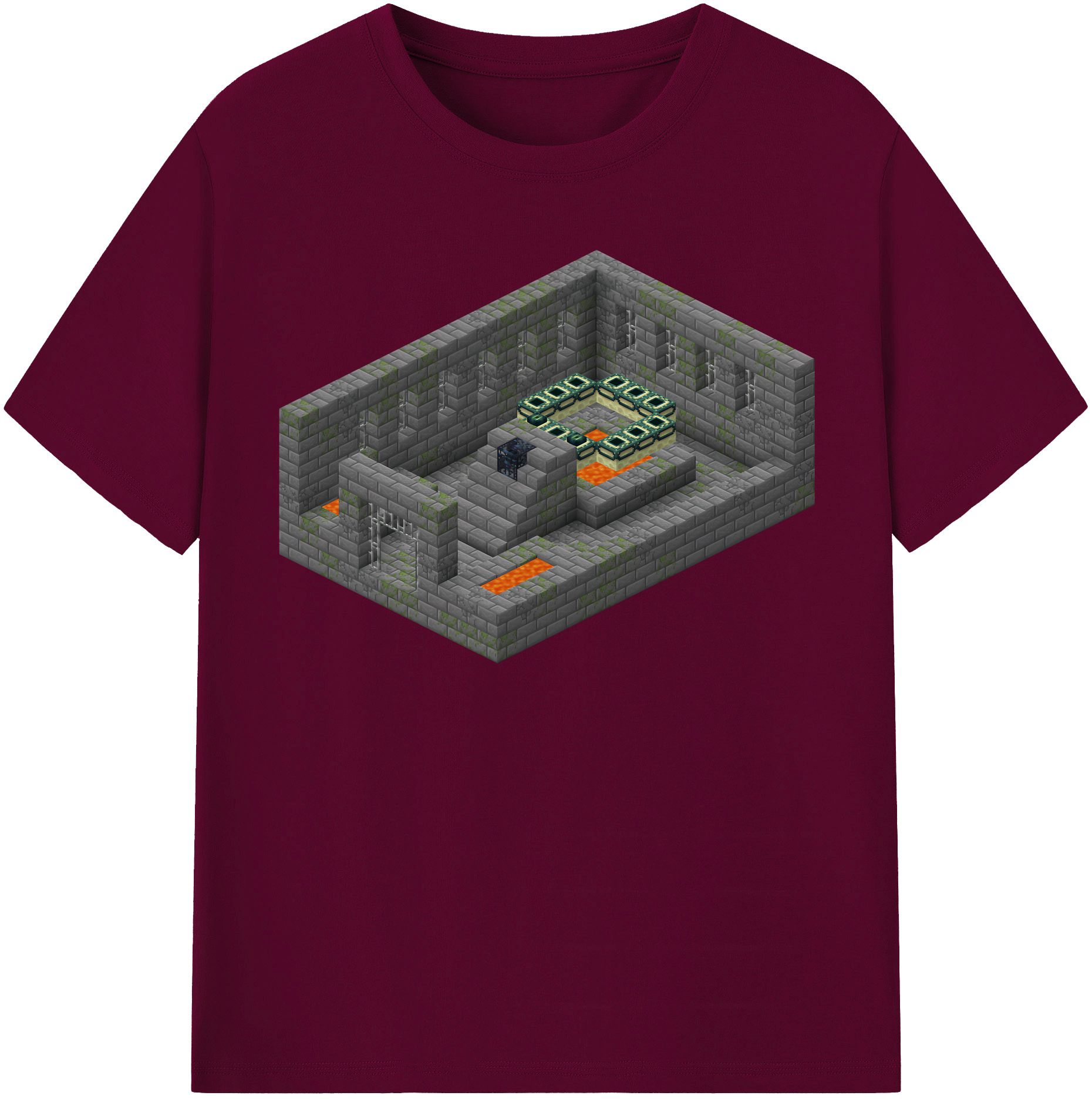 （画像用） マインクラフト ブロックの世界 Minecraft MC Block world レディースカジュアルプリントTシャツ（綿100％）